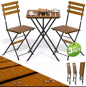CASARIA® Gartenmöbel Balkonmöbel Set 3-tlg Klappbar FSC® Akazie Balkon Garten - Bild 1 von 8