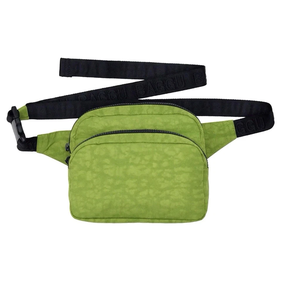 Baggu FANNY PACK in “Green Juice” Washable Recycled Nylon OUT & RARE