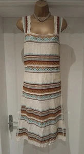 Kings Road Crochet Shift dress Sleeveless Summer Size M Or 12-14 New With Tags - Picture 1 of 7