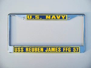 Marco de matrícula USS RUBEN JAMES FFG 57 Marina de los Estados Unidos USN Militar - Imagen 1 de 6