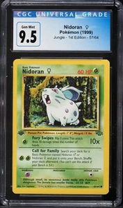 1999 Pokemon Jungle #57 - Nidoran - Gem Mint - 1st Edition - CGC 9.5/PSA 10! - Picture 1 of 2