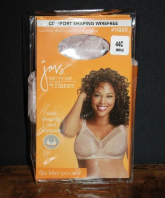 Just My Size Comfort Shaping Wirefree Bra 1Q20 Size 44C Nude Beige Sand NEW - Image 1 of 2