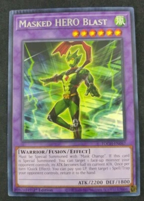 Yugioh Misprint Masked HERO Blast Toon Chaos TOCH-EN047 CRIMPED #3 - Image 1 of 3