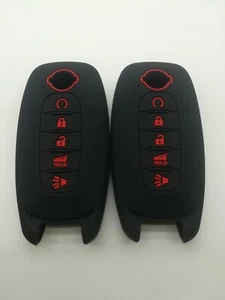 2*Silicone Fob Remote Key Cover for 2022 2023 2024 2025 Nissan Pathfinder Rogue - Bild 1 von 5