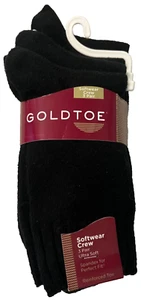 NEU MIT ETIKETT GOLD TOE SOFTWEAR SCHWARZE CREWSOCKEN - 3 PAAR - Bild 1 von 6