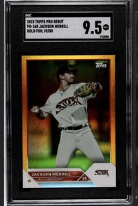 2023 Topps Pro Debut PD-165 Jackson Merrill Gold Foil Parallel /50 SGC 9.5 Pop2 - Bild 1 von 3