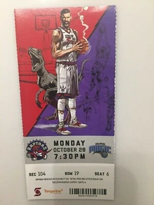 TORONTO RAPTORS VS ORLANDO MAGIC OCTOBER 28,2019 TICKET STUB - Picture 1 of 1