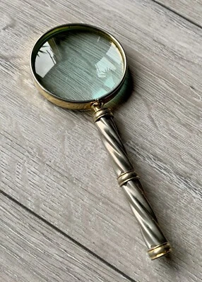 ✨Rare Loupe ancienne - EL CASCO - plaqué or 24K gold - Art Deco vintage✨ - Photo 1/4