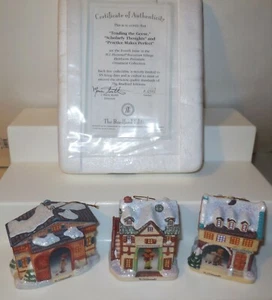 HUMMEL BAVARIAN VILLAGE HOUSES CHRISTMAS ORNAMENT SET 4th ISSUE #68214 LOT - Picture 1 of 9