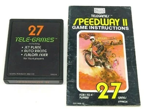 Speedway II (Atari 2600, 1977) Sears Tele-Games (Cartridge & Manual) NTSC #1 - Picture 1 of 6