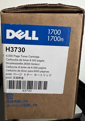 NUEVO Cartucho de tóner genuino Dell H3730 negro de alta capacidad 1700/1710 OEM Foto 1 de 4