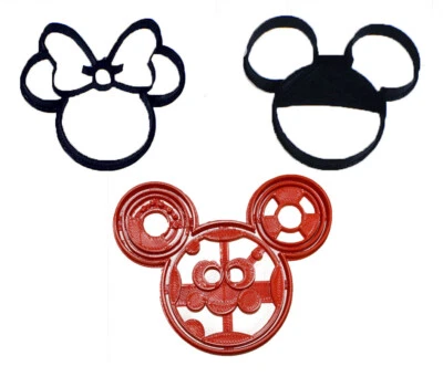 OH TOODLES MINNIE MICKEY MOUSE CLUBHOUSE SET OF 3 COOKIE CUTTER USA PR1038 - Image 1 of 4