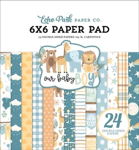 Echo Park - Our Baby BOY 6x6 Paper Pad 24 Double-sided Sheets Nursery - Picture 1 of 1