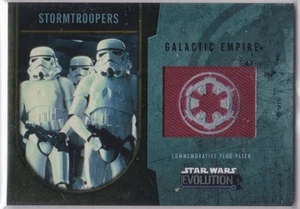 STAR WARS 2016 TOPPS EVOLUTION COMMEMORATIVE FLAG PATCH GOLD STORMTROOPERS 12/25 - Picture 1 of 2