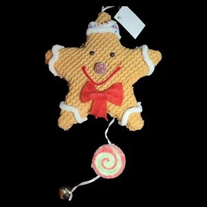 Extra großer 8,5" Stern Plätzchen Weihnachtsschmuck Candyland/Lebkuchen Motiv - Bild 1 von 15