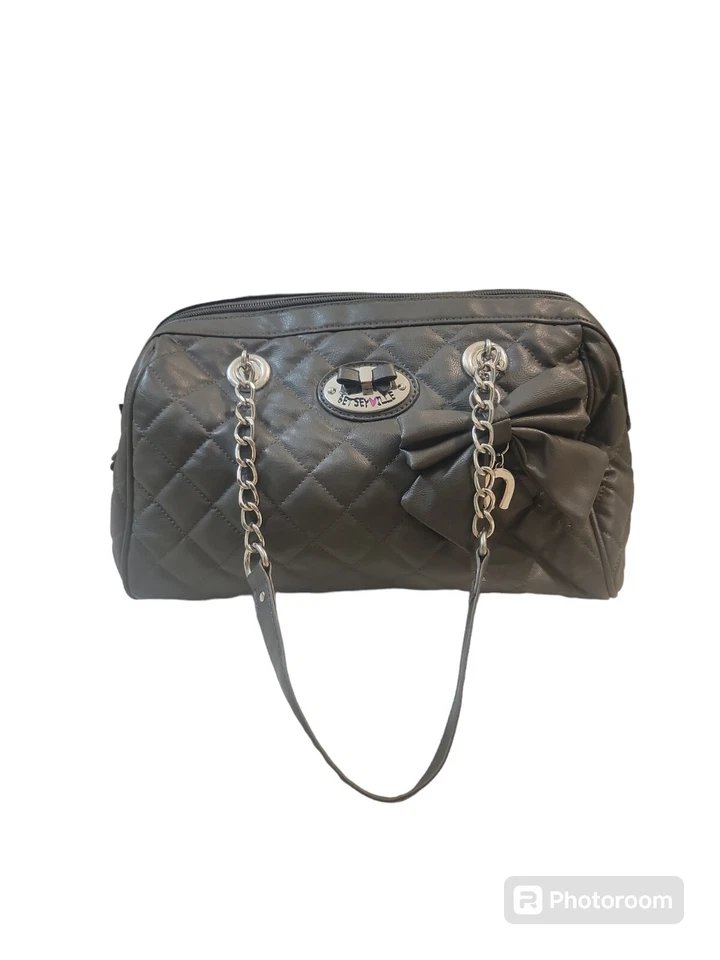 Bolso de Mano Betsyville By Betsy Johnson Vintage Y2k Marrón Imitación Cuero Foto 1 de 4