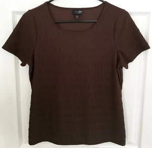 Top donna East 5th Essentials taglia S, marrone scuro elasticizzato, stropicciato usato in ottime condizioni - Foto 1 di 6