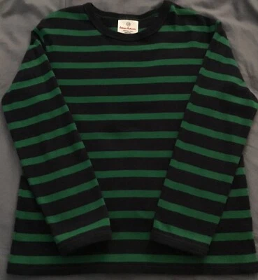 Camiseta Top Orgánica Talla 8 Hanna Andersson Niños 130 cm Rayas Manga Larga Foto 1 de 4