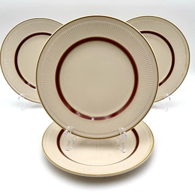 "Juego de platos de cena Shenango PARLIAMENT oro rojo de 10""/4 artículos de restaurante vintage EE. UU. Foto 1 de 4