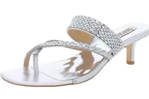 Badgley Mischka Shoes 5 Zena Womens Slip On Open Toe Heels - Picture 1 of 22