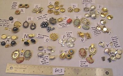 Vtg 2 Strand Clasp w Clicker Rhinestone Pearl Necklace Craft Repair Jewelry 603 - Image 1 of 4