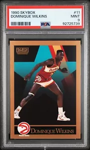 1990 SKYBOX #11 DOMINIQUE WILKINS PSA 9 MINT HOF ATLANTA HAWKS - Picture 1 of 2