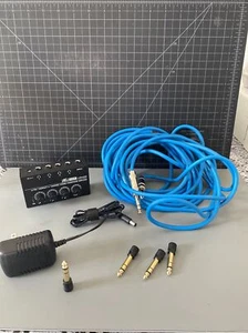 MICROAMP HA400 Headphone Amp With Cable & Jacks Parts Or Repair - Free Shipping - Picture 1 of 14