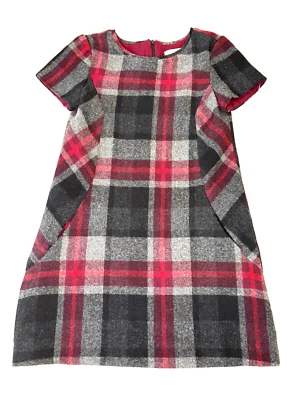 Zara Girls Soft Collection Wool Blend Plaid Pocket Dress Girls Size 9-10 cm 140 - Image 1 of 4