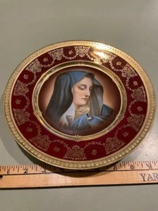 Royal Vienna Cabinet Portrait Plate Blessed Mother Mary Saint Virgin 10" - Picture 1 of 3