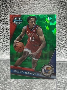2023-24 Bowman Chrome Sapphire U Green REFRACTOR /99 Elmarko Jackson Kansas - Picture 1 of 1