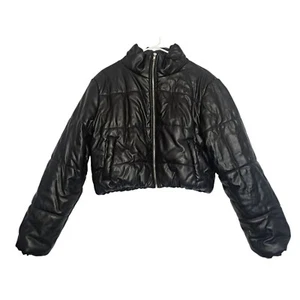 Fashion Nova Giacca Donna Nera Puffer Taglia L Fodera Capispalla (Difetti) - Foto 1 di 12