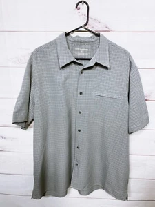 Eddie Bauer Sport Mens Shirt Size XL Gray Plaid Button Up Short Sleeve - Picture 1 of 6