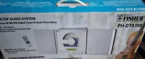 New FISHER SLIM AUDIO SYSTEM CD Remote FM Radio MULTIMEDIA PH-DTA 100 Old School - Picture 1 of 10