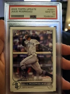 💥2022 Topps Update #US97 Julio Rodriguez RC PSA 10 GEM-MT Mariners INVEST - Foto 1 di 4