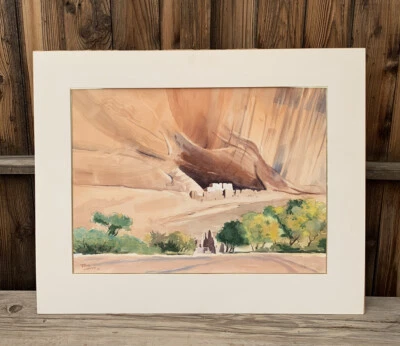 Pintura Original Canyon De Chelly Arizona Ruinas Nativas Americanas Por Fred Carter Foto 1 de 4