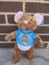 Build A Bear Mouse 11" Plush- Have A Mice Day T-Shirt-Mushroom Charm Necklace