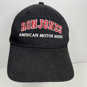 Vintage Ron Jones American Motor Music Biker Hat Cap Black Adjustable - Picture 1 of 8