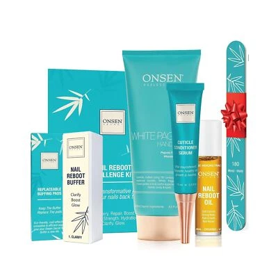 Onsen Secret Ultimate Nail Reboot Kit - Lima de uñas profesional y tampón, 3-... Foto 1 de 4