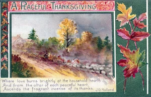THANKSGIVING - Holland Poesie Eine friedliche Erntedank-Postkarte - Bild 1 von 2