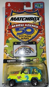 Matchbox Across America 50th Birthday Series Hawaii Jeep Wrangler W/ License P - Picture 1 of 12