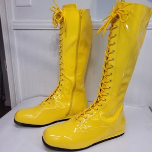 Adult Wrestling Halloween Costume Cosplay Lace-Up Zipper Boots Multiple Color 12 - Picture 1 of 8
