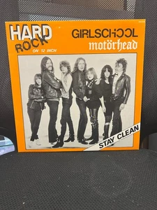 Mega Rare MOTORHEAD/ GIRLSCHOOL STAY CLEAN 1981 LP Netherlands Press 600.466 - Picture 1 of 4