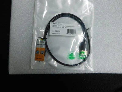 3 NEW - High Speed 2 ft, HDMI Cable, Ultra Slim - Image 1 of 2