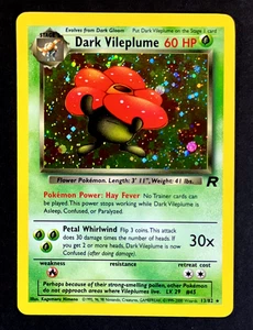 2000 Pokemon Karte Dark Vileplume Team Rocket HOLO Foil Rare Set 13/82 SWIRL NM - Bild 1 von 7