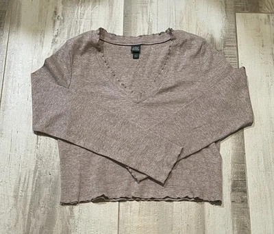 Wild Fable Scalloped Long Sleeve T-Shirt - Image 1 of 3