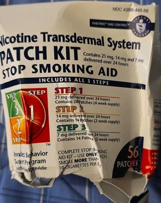 Habitrol Nicotine Transdermal System Patch Stop Smoking Aid 8 Week Kit 56 Count - Image 1 of 2