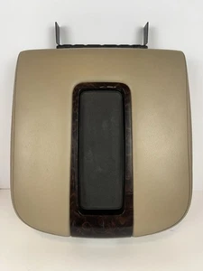07-14 OEM GMC Yukon Sierra Denali Armrest Console Tan Woodgrain Leather Lid - Bild 1 von 16