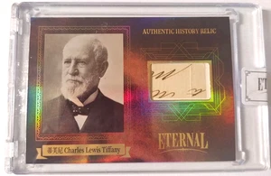 Charles Lewis Tiffany 2024 Eternal Bronze #/D 29/99 Cut Handwritten Letter Patch - Bild 1 von 6