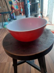 Vintage Pyrex 4 Quart # 404 große rote Rührschüssel Küche - Bild 1 von 14