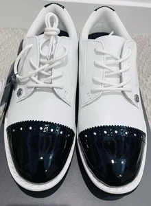 Nuevo en caja Zapato de Golf G/Fore Gallivanter Puntera Puntera Negro Blanco 5.5 - Imagen 1 de 6